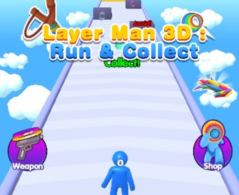 Mäng Layer Man 3D Run Koguge  Internetis