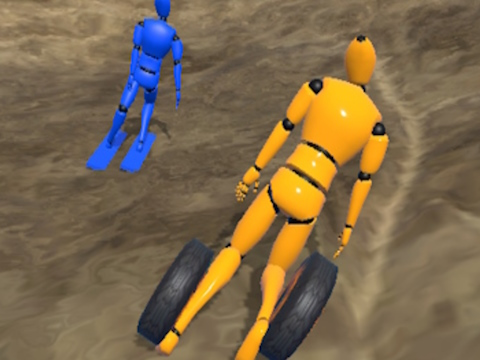 Mäng Ragdoll Racing: ekstreemne allamäge  Internetis