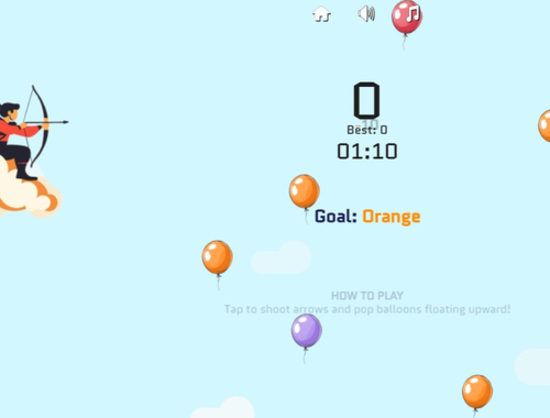 Mäng Balloon Archeri väljakutse Internetis