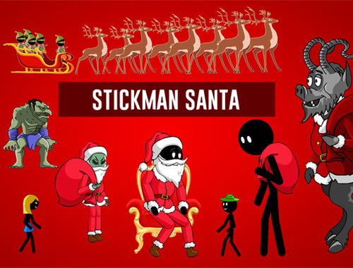 Mäng Stickman jõuluvana  Internetis