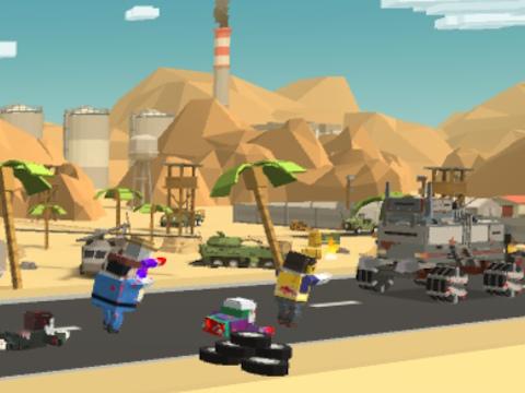 Mäng Zombie Derby pikslite ellujäämine  Internetis