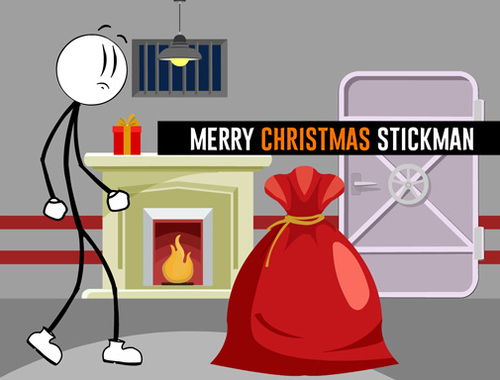 Mäng Häid jõule Stickman  Internetis