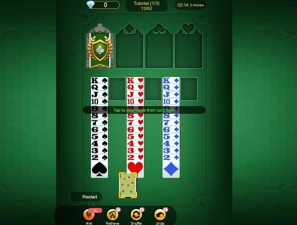 Mäng Solitaire kuningas  Internetis