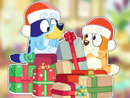 Mäng Pusle: Bluey Christmas Unboxing  Internetis