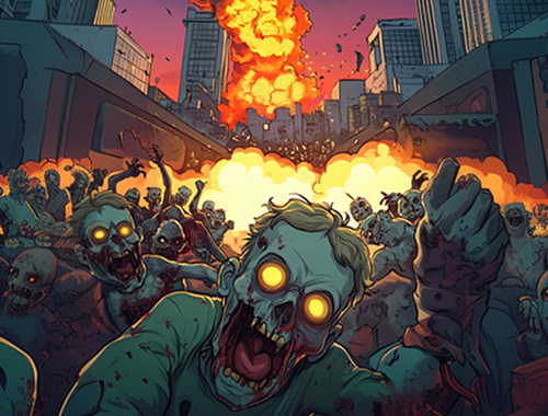 Mäng Zombie Siege. io  Internetis