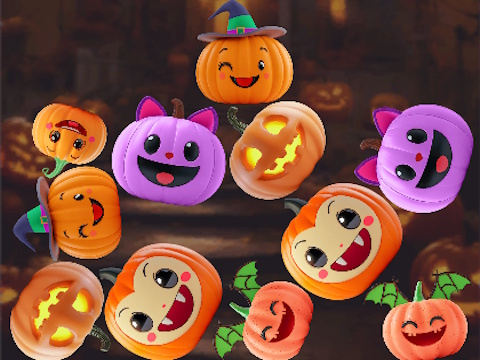 Mäng Ühendage Connect Pumpkins: Halloween!  Internetis