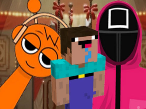 Mäng Nextbots on Minecraft Squid Game Sprunki Internetis