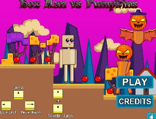 Mäng Box Man vs kõrvitsad  Internetis