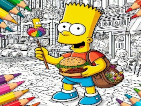 Mäng Tagasi kooli Simpsonite värvimisraamatu juurde  Internetis