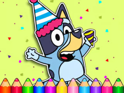 Mäng Värviraamat: Bluey sünnipäev  Internetis