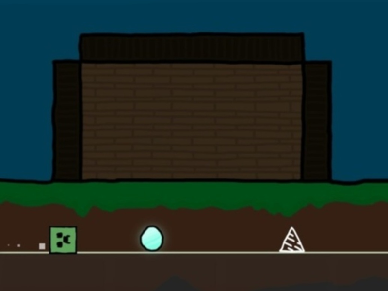 Mäng Geomeetria lööve, kuid mcraft  Internetis