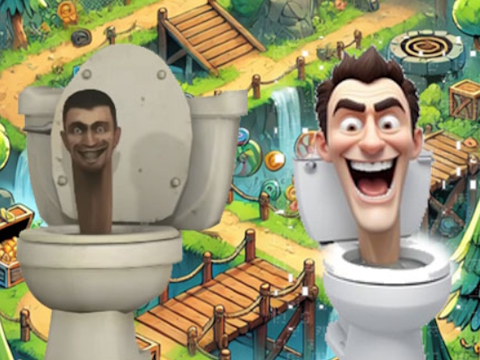 Mäng Skibidi WC ületab teed  Internetis