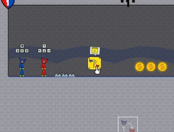 Mäng Stickman Huggy peo duo  Internetis