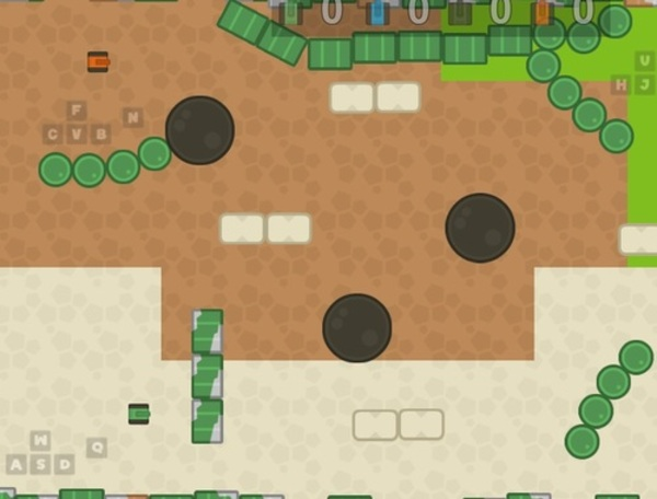 Mäng 1 2 3 4 Player Tank Game 2d  Internetis