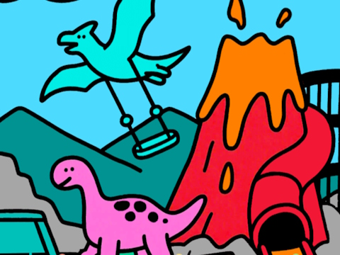 Mäng Värv Code Dino Park  Internetis