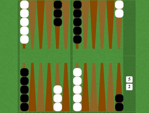 Mäng Lühikese backgammon  Internetis