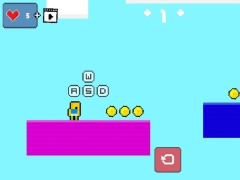 Mäng 2D Obby Rainbow Parkour  Internetis