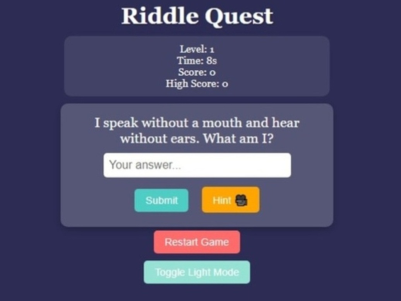 Mäng Riddle Quest Brain Teaser  Internetis