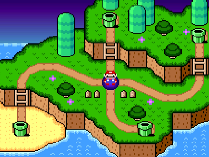 Mäng Super Mario maailma legend neljast klahvist Internetis
