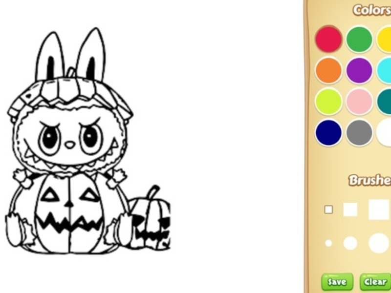 Mäng Halloween Labubu värvimis- ja joonistusmäng Internetis