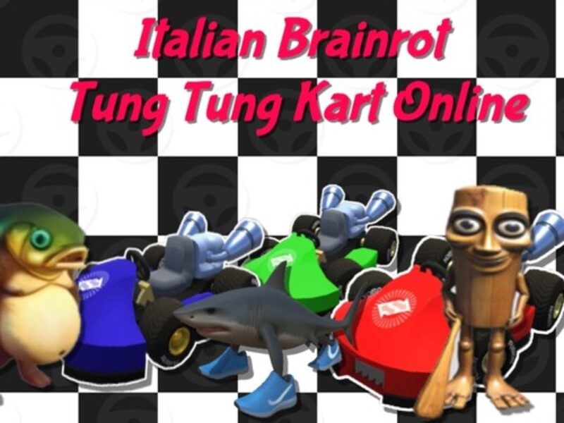 Mäng Itaalia Brainrot Tung Tung Kart võrgus Internetis