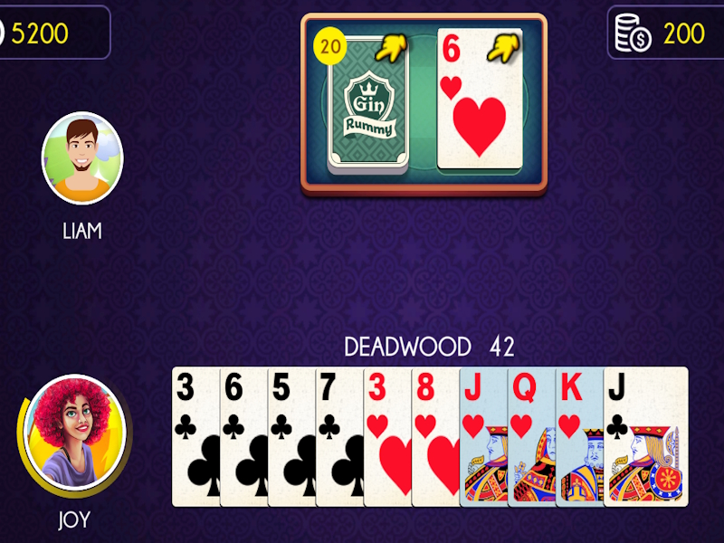 Mäng Gin Rummy Internetis