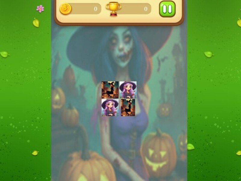 Mäng Halloweeni nõiamälu matš Internetis
