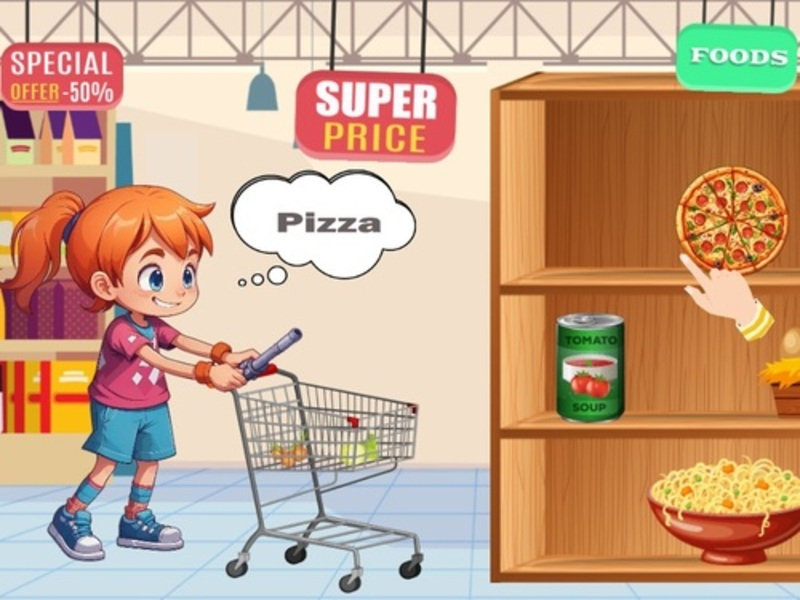 Mäng Beebi supermarket Internetis
