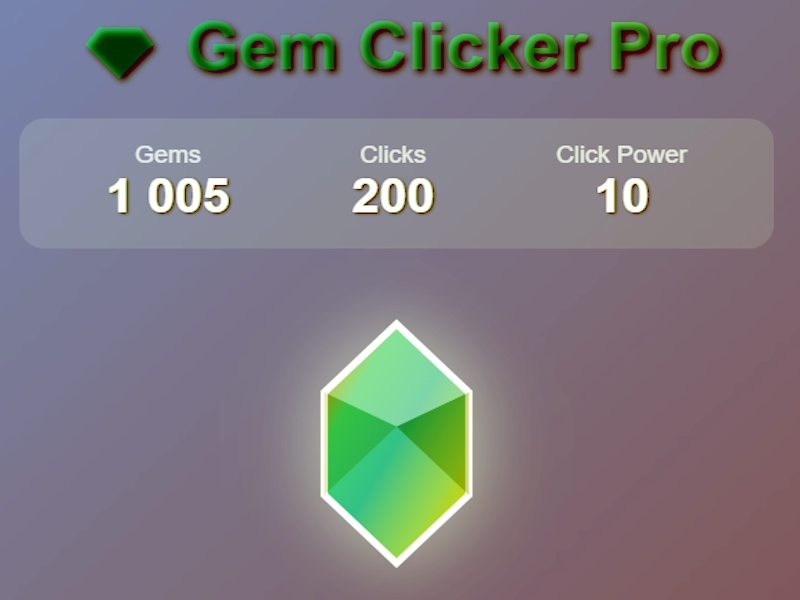 Mäng Gem Clicker Pro Internetis