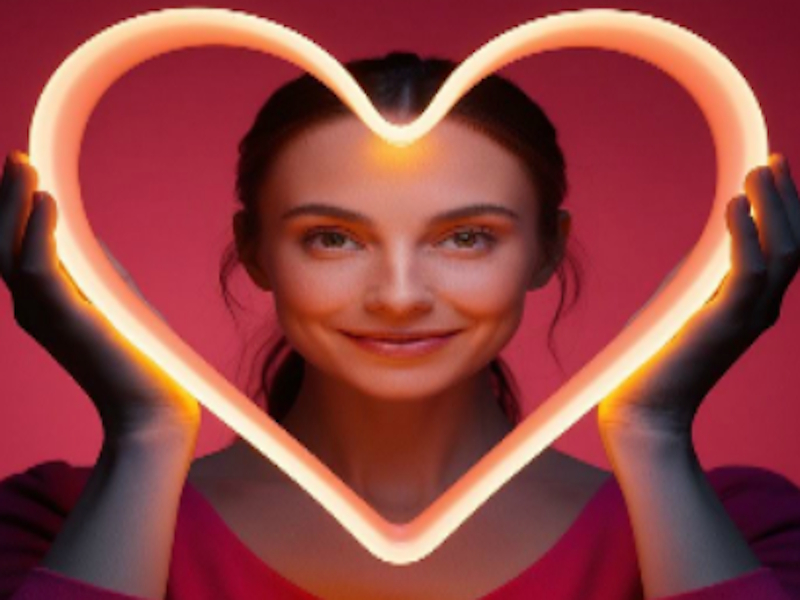 Mäng Südame naine hõõguv mosaiik Internetis