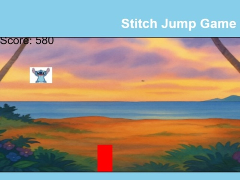 Mäng Stitch Jump Game Internetis