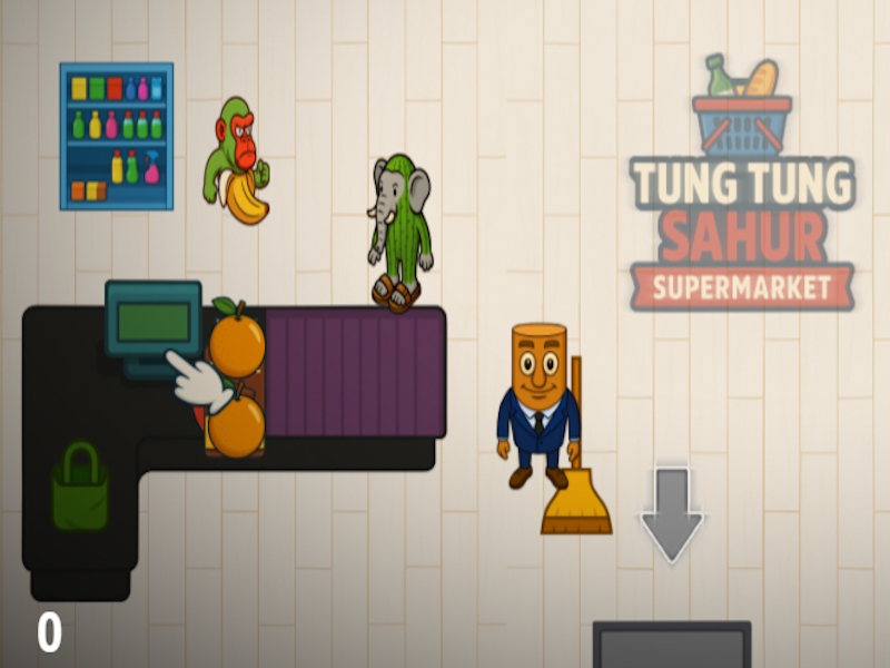 Mäng Tung Tung Sahuri supermarket Internetis
